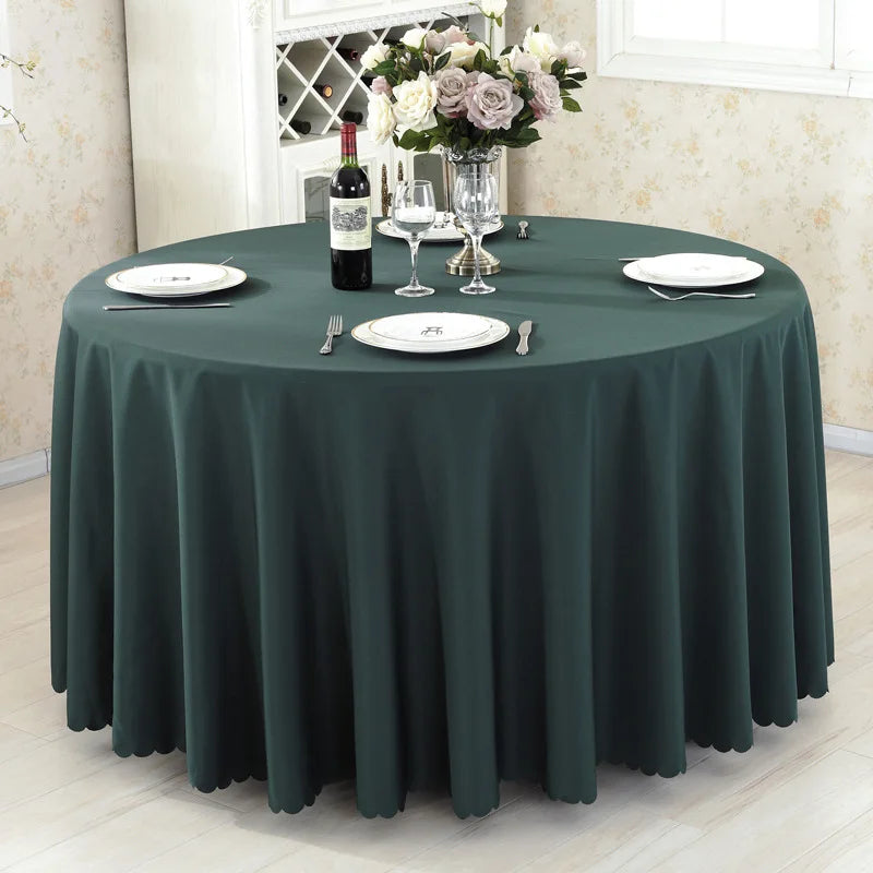 Nappe de Noël de mariage décorative, nappes rondes, housse de table à manger, décoration de banquet d'anniversaire, housse de table de salle à manger à domicile
