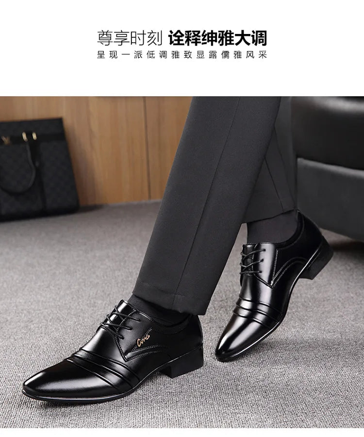 Chaussures de costume d'affaires pour hommes, nouveau modèle de printemps, chaussures grande taille pour hommes 2025, luxe, cuir, décontracté, habillé, haute qualité