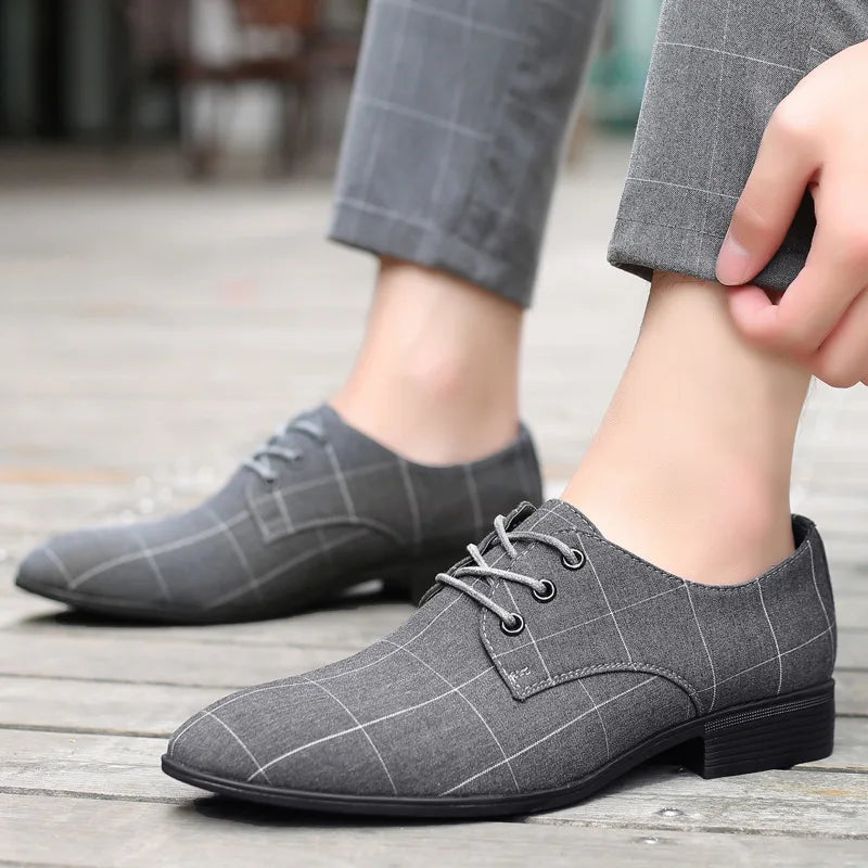 Chaussures Oxford classiques de marque de luxe pour hommes, chaussures en toile respirantes pour hommes, chaussures de mariage formelles, chaussures habillées pour hommes, Herren Schuhe, Sepatu Pria