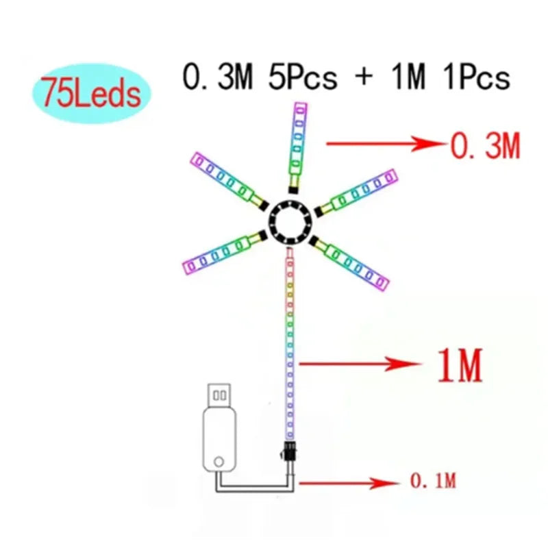 Guirlande lumineuse de Noël intelligente RVBIC à LED, bande lumineuse USB, lampe guirlande LED, pour l'extérieur, le jardin, la chambre, le camping, la décoration de mariage, lumières féériques