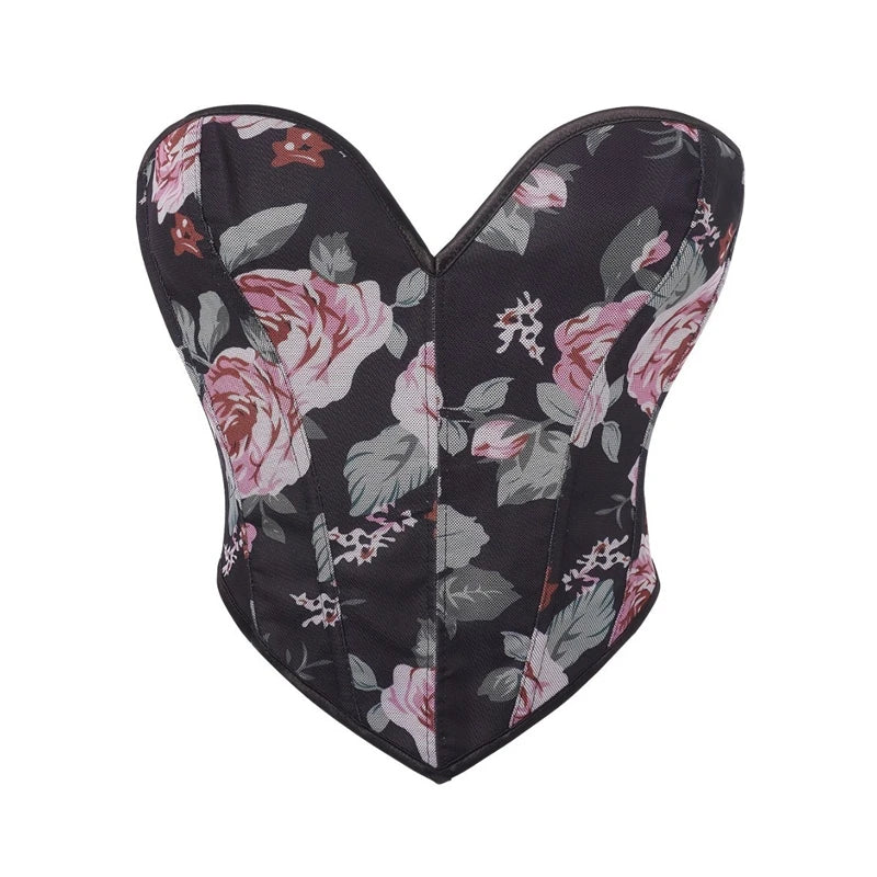 Corsets pigeonnants sexy / Sculpteurs de corps à lacets dorés / Corset lingerie gothique