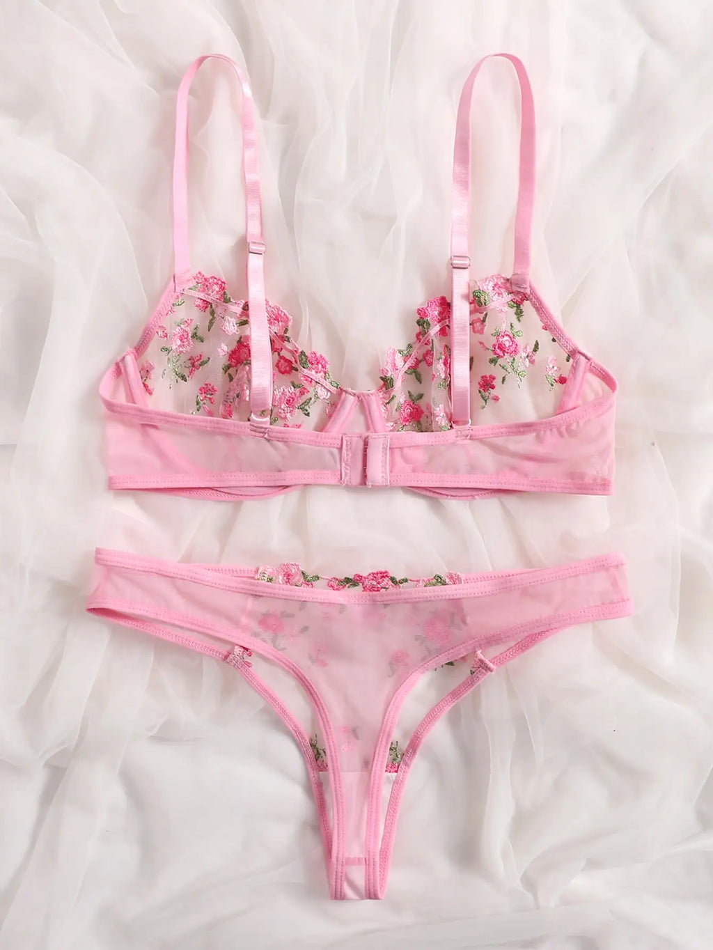 New Candy-colored Fairy Lingerie Underwear Transparent Lace Exotic Set See-Through Delicate Bilizna Sexy Fancy Intimate Push Up