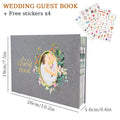 Personalized Wedding Guest Book Flowers Elegant Wedding Reception Signing Book Photo Album Signature Message Book Mariage Gift