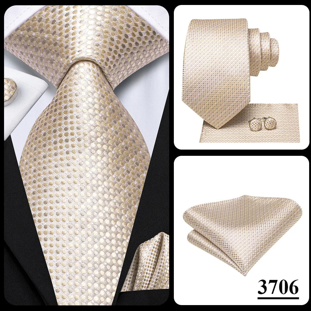 Silk Paisley & Floral Necktie Gift Set | Groom & Groomsmen Wedding Tie with Pocket Square & Cufflinks