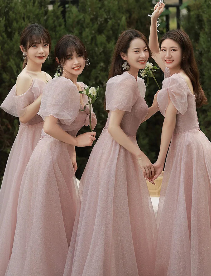 Robe de demoiselle d'honneur féerique printemps-été 2026 pour sœurs minces, robe de soirée de mariage élégante