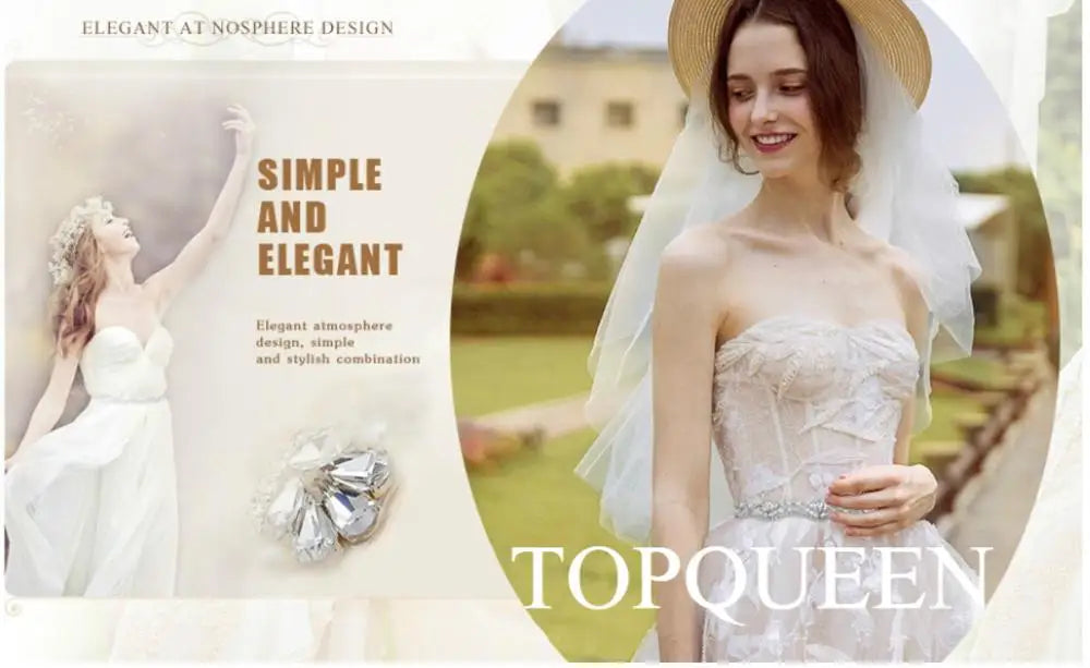TOPQUEEN Multiple Styles Green Belt With Diamonds Bridal Wedding Accessories Rhinestone Women'S Dresses Evening Girdles S30