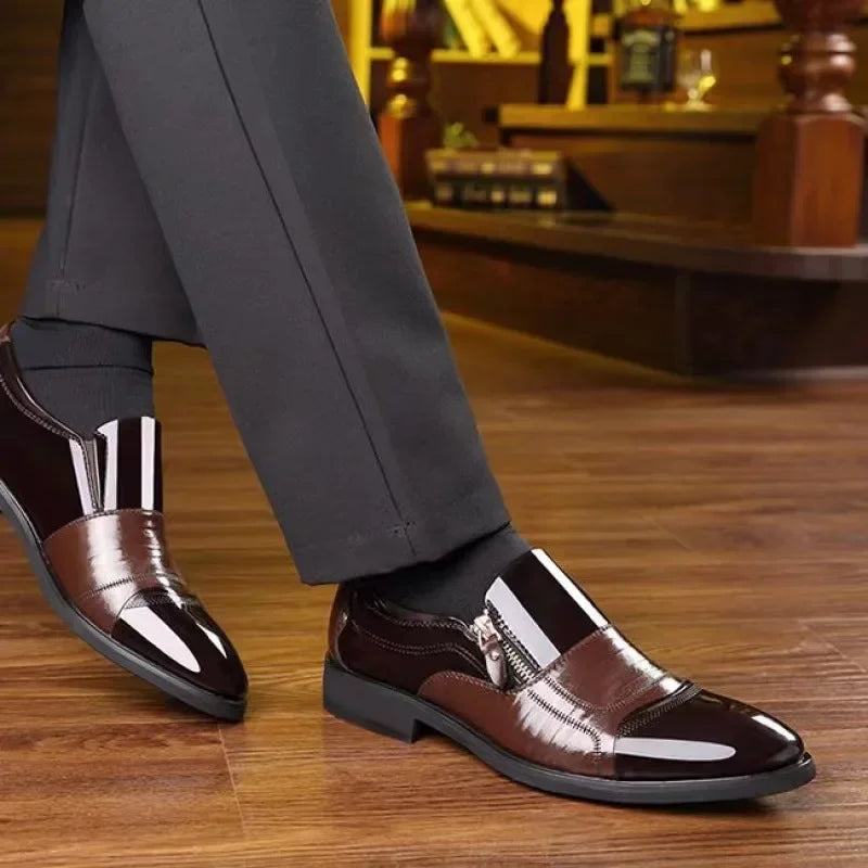 Chaussures Homme Chaussures en Cuir Chaussures Habillées D'affaires Décontractées Tout-Aller Anti-Choc Résistantes à l'Usure Chaussures Homme