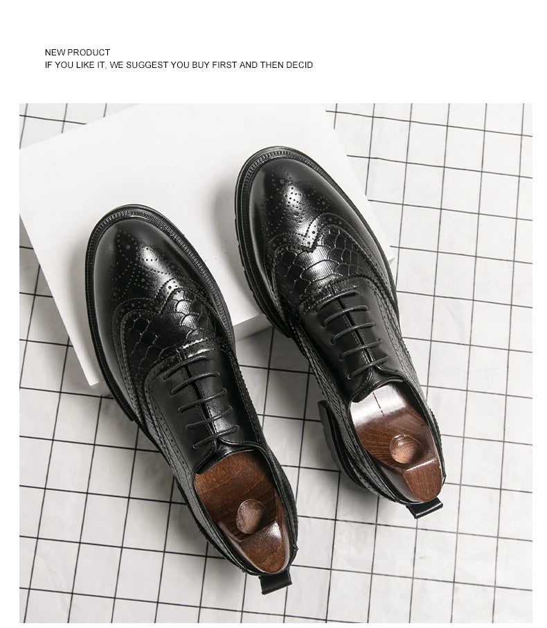 Chaussures classiques de mariage en cuir pour hommes Richelieu Chaussures habillées d'affaires de haute qualité pour hommes Chaussures de bureau pour homme pour fête, événements sociaux ou occasions formelles