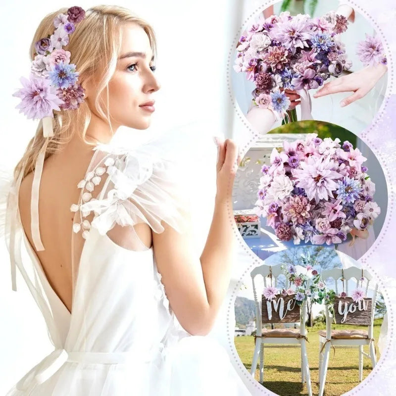 Silk Rose Flower Heads for Wedding DIY & Décor (Set of 20)