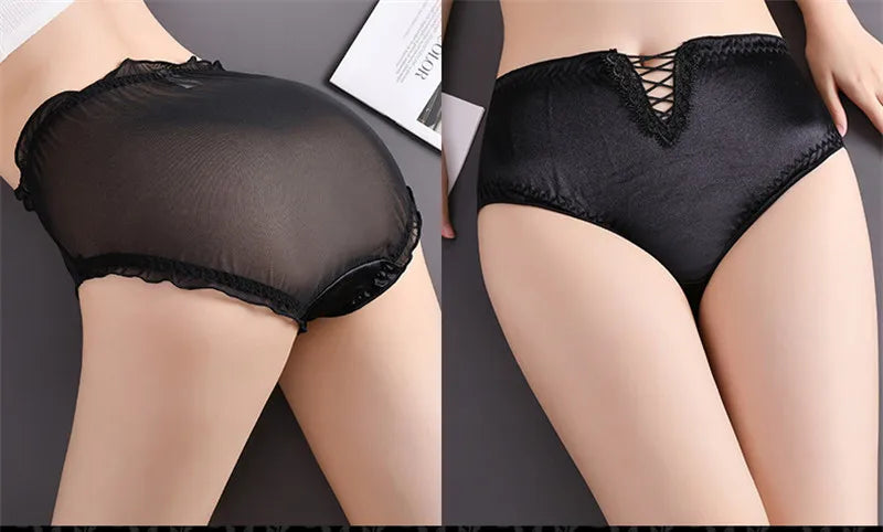 Ropa interior para mujeres sexy panties women lace oversized lenceria hollow breathable lingerie cotton crotch underwear women