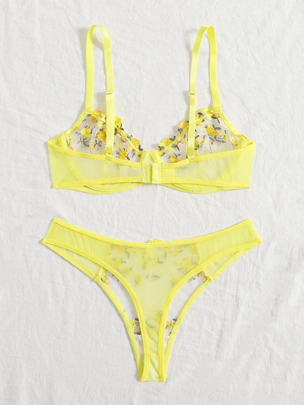 Lingerie Sexy Broderie Florale Sous-Vêtements Dentelle Transparente Court Kits de Soins de la Peau Ensemble Fée Délicate Femme 2 Pièces
