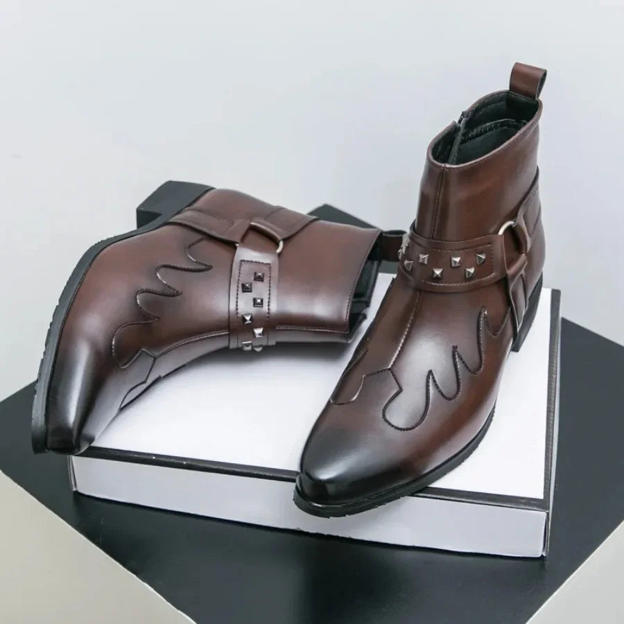 Nouvelle Collection Bottines Homme Chelsea Cuir Décontractées Mode Confortables Bottes Montantes Chaussures de Marche Baskets