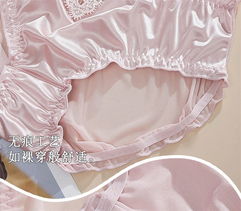 Ropa interior para mujeres sexy panties women lace oversized lenceria hollow breathable lingerie cotton crotch underwear women