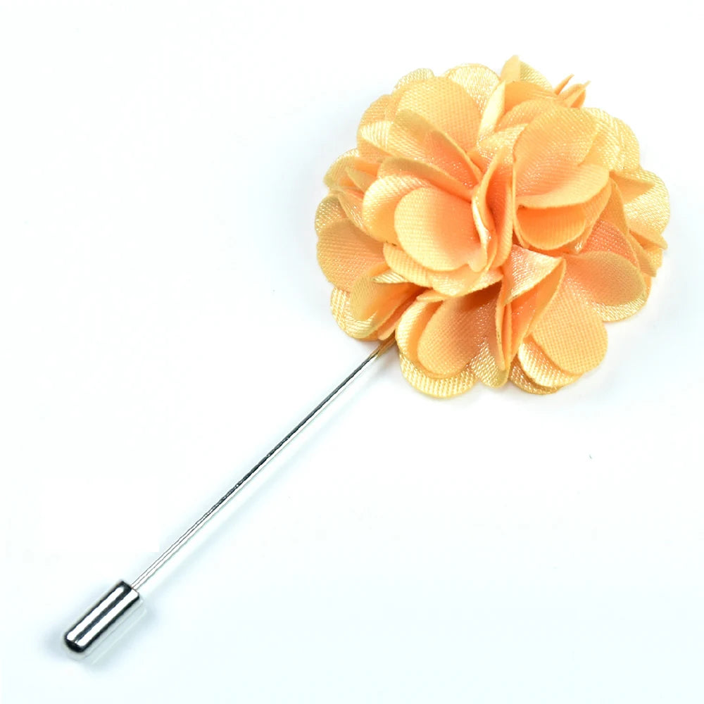Korean-Style Fabric Flower Boutonniere Corsage Pin | Groom & Wedding Party