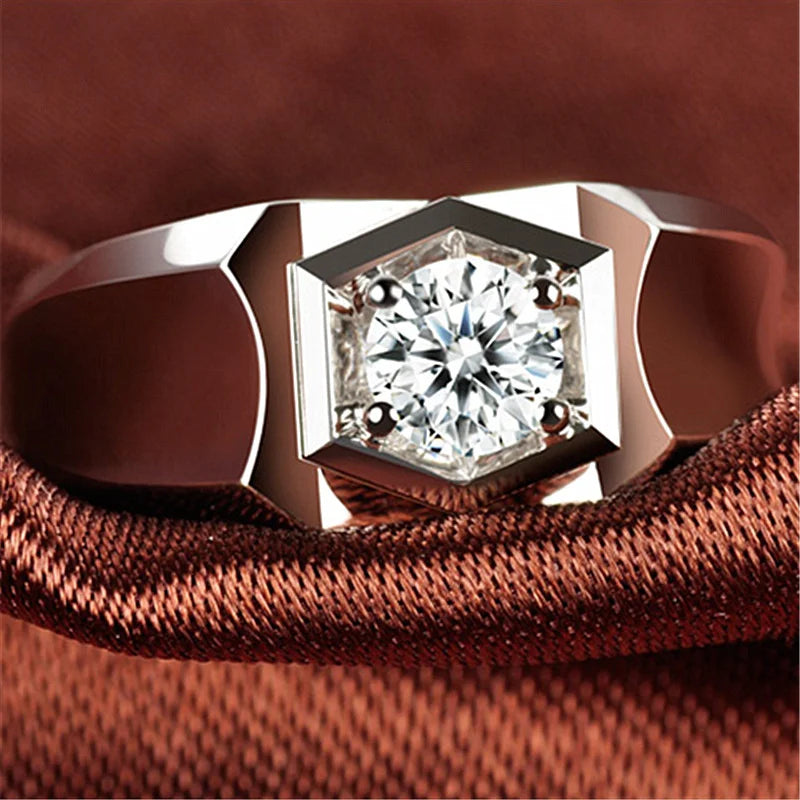 Bague de doigt simple et ajustable pour homme, accessoire de mariage pour le marié, bague tendance en argent 925, bijou masculin, cadeau pour petit ami