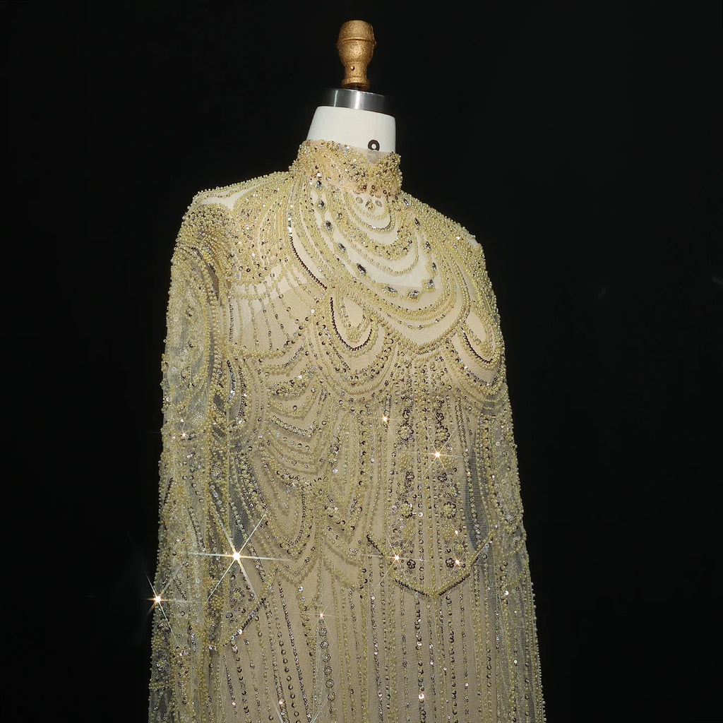 Robes de soirée personnalisées, robe de bal de luxe sexy, Caftan, robe de mariée nude, formelle, élégante et exquise, robe de soirée de haute qualité pour femmes
