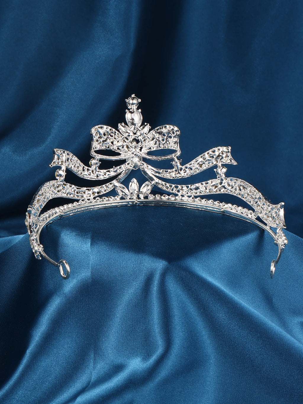 Accessoires pour femmes - Bandeaux de mariage - Bijoux de cheveux pour fiançailles - Serre-têtes en forme de nœud - Tiaras romantiques - Diadèmes de concours de beauté