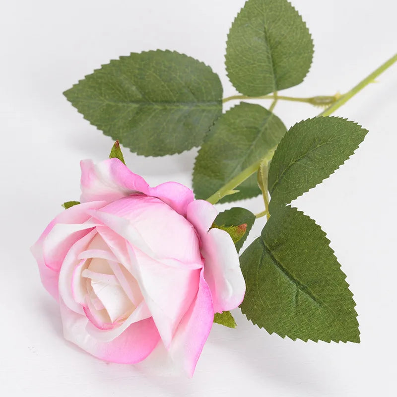 Fleurs artificielles de rose en velours pour la décoration de mariage et le bricolage (Lot de 10)
