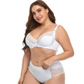 Ensemble de Lingerie Sexy en Dentelle Soutien-Gorge et Culotte Femme Grande Taille Bretelles Réglables Style Simple Confortable Beauwear