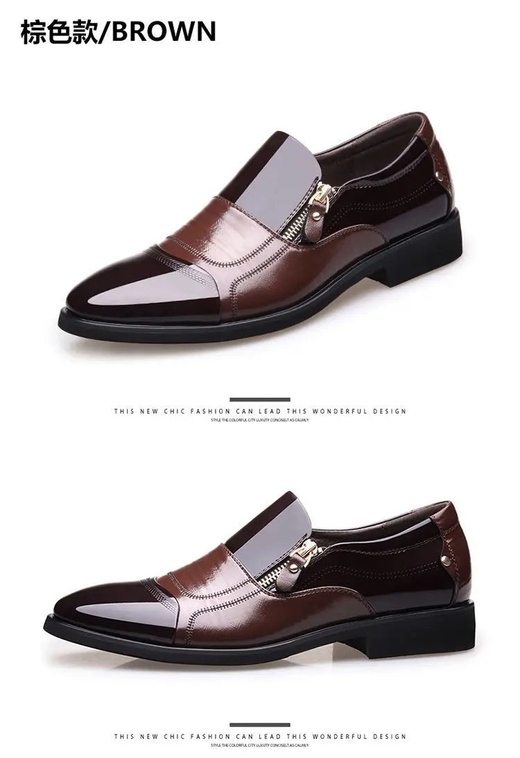 Chaussures Homme Chaussures en Cuir Chaussures Habillées D'affaires Décontractées Tout-Aller Anti-Choc Résistantes à l'Usure Chaussures Homme