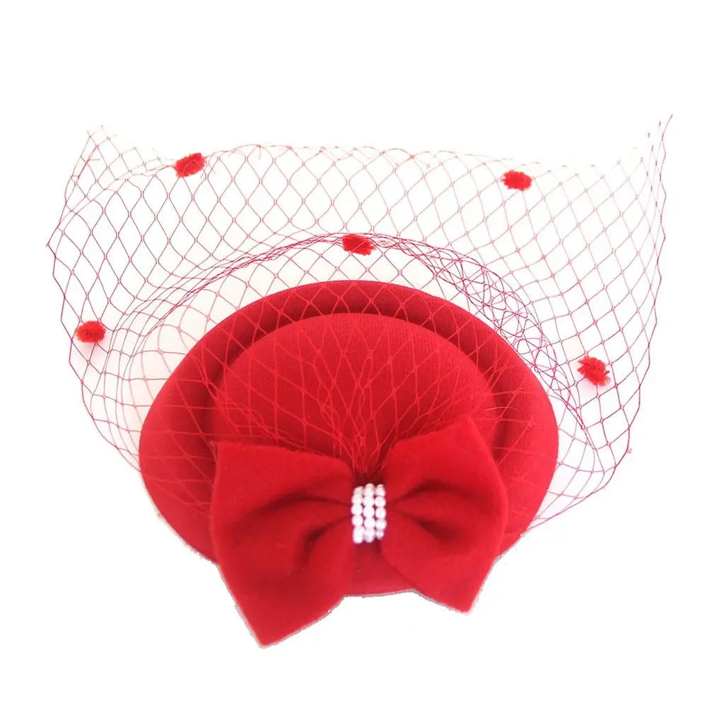Accessoires Cheveux Serre-têtes Fascinateurs Chapeaux de Mariage Élégants Nœud Feutre Bandeau Pince à Cheveux Fascinateur Chapeau Haut de Forme Mariée