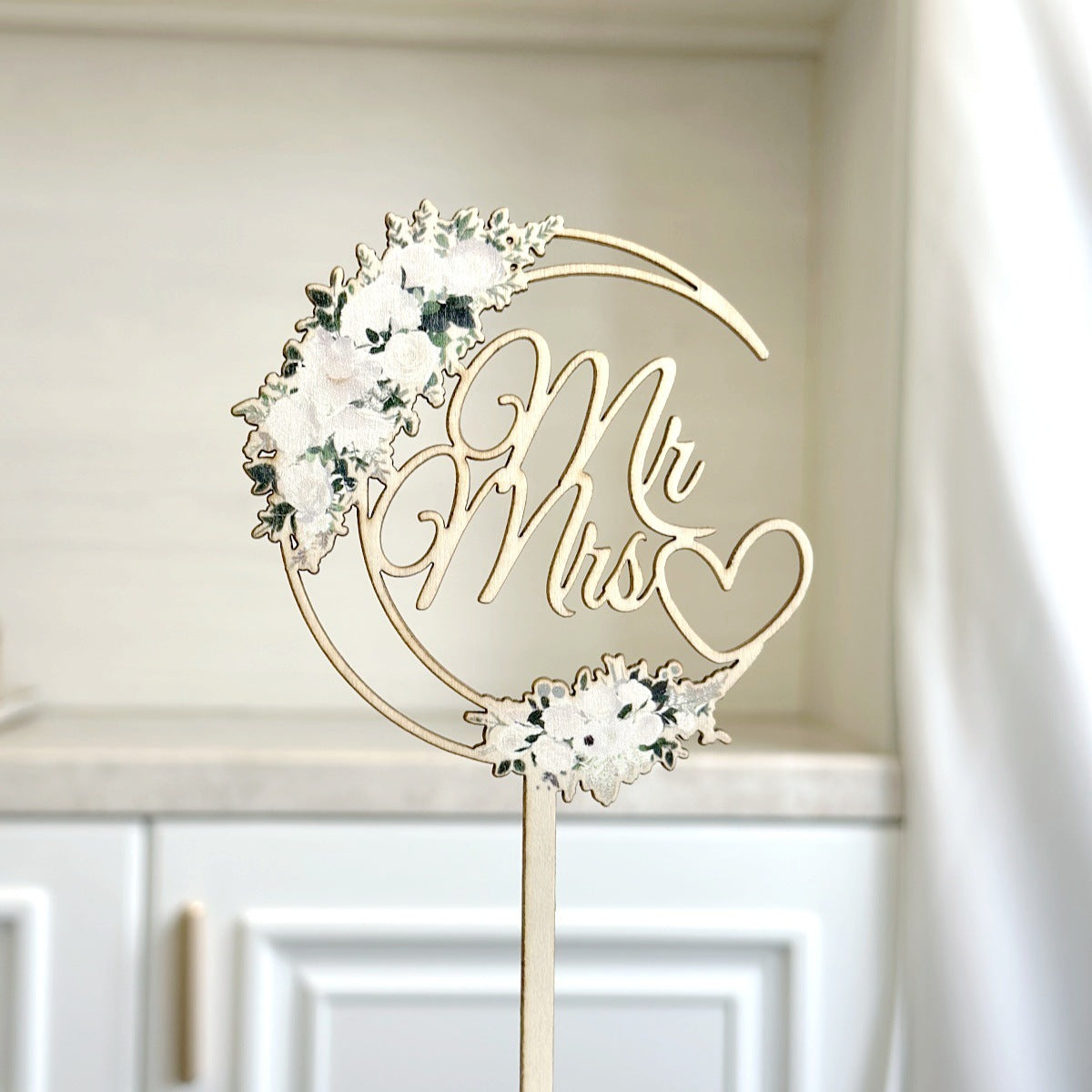Décoration de gâteau de mariage Monsieur et Madame en acrylique