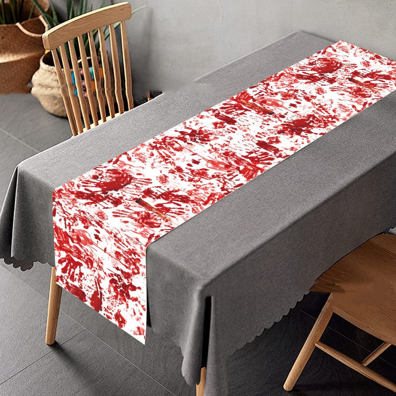 Nappe de mariage gothique | Nappe motif empreinte de main sanglante