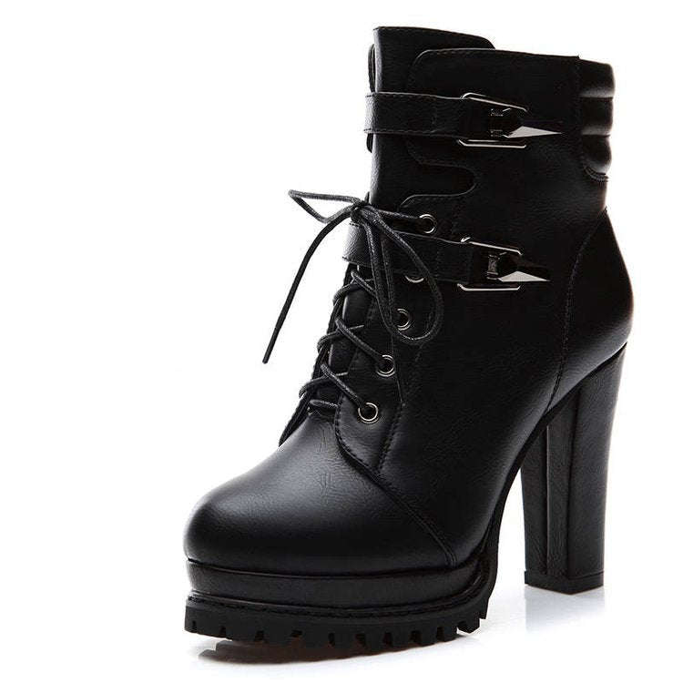Chaussures à talons hauts pour femmes style britannique