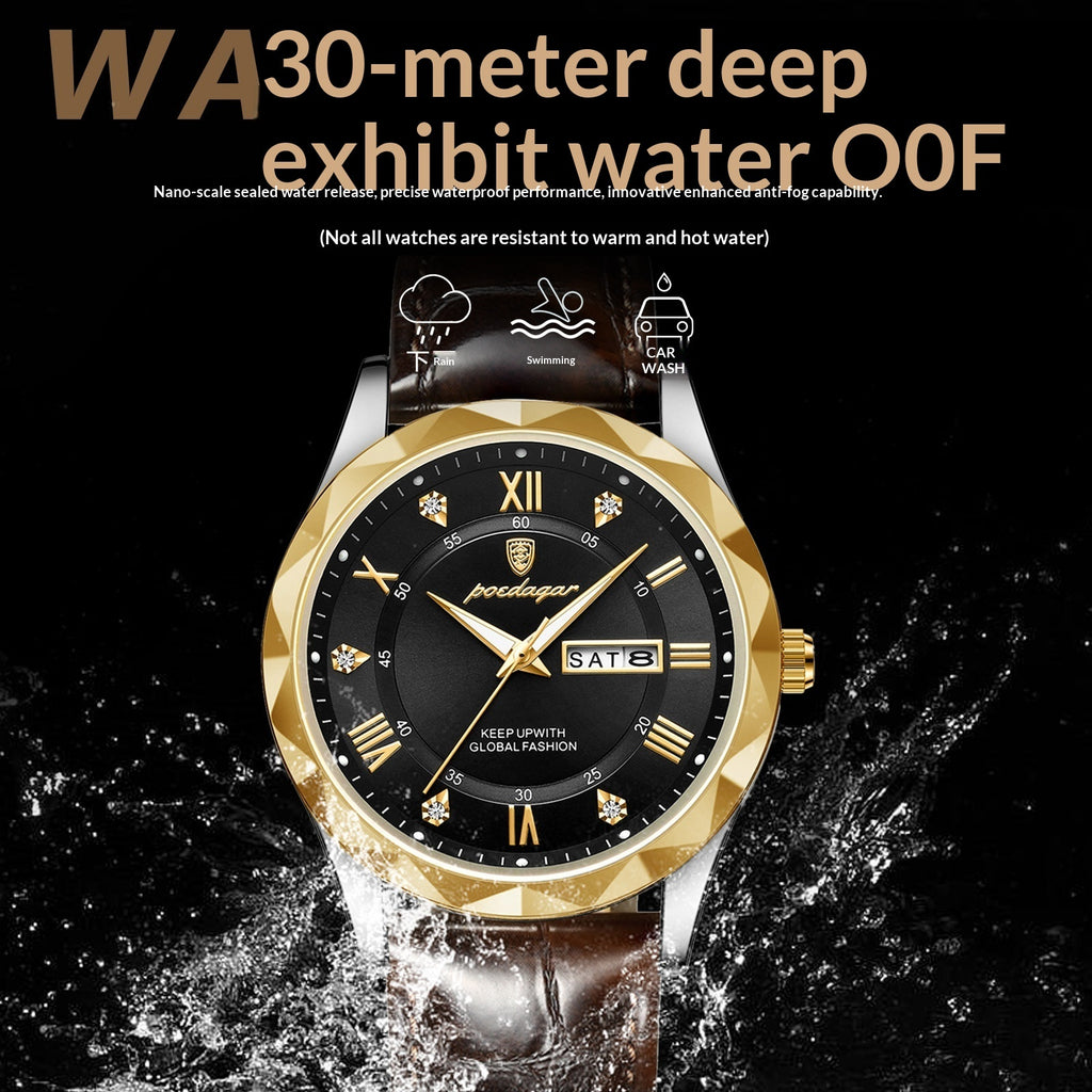 Montre Classique à Quartz pour Homme | Bracelet en Acier