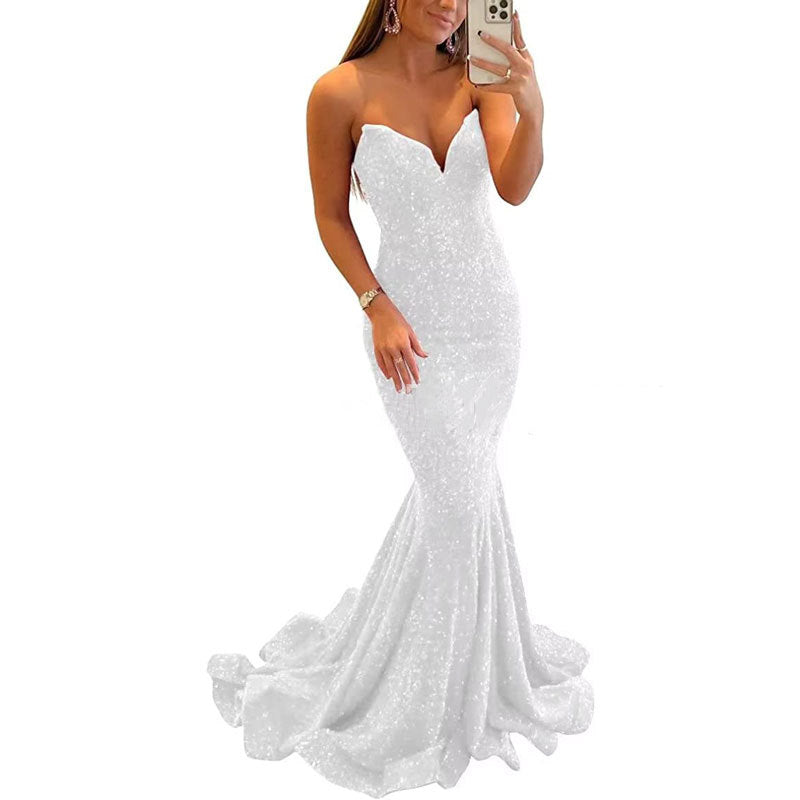 Robe de soirée à paillettes | Robe de bal ou de demoiselle d'honneur formelle