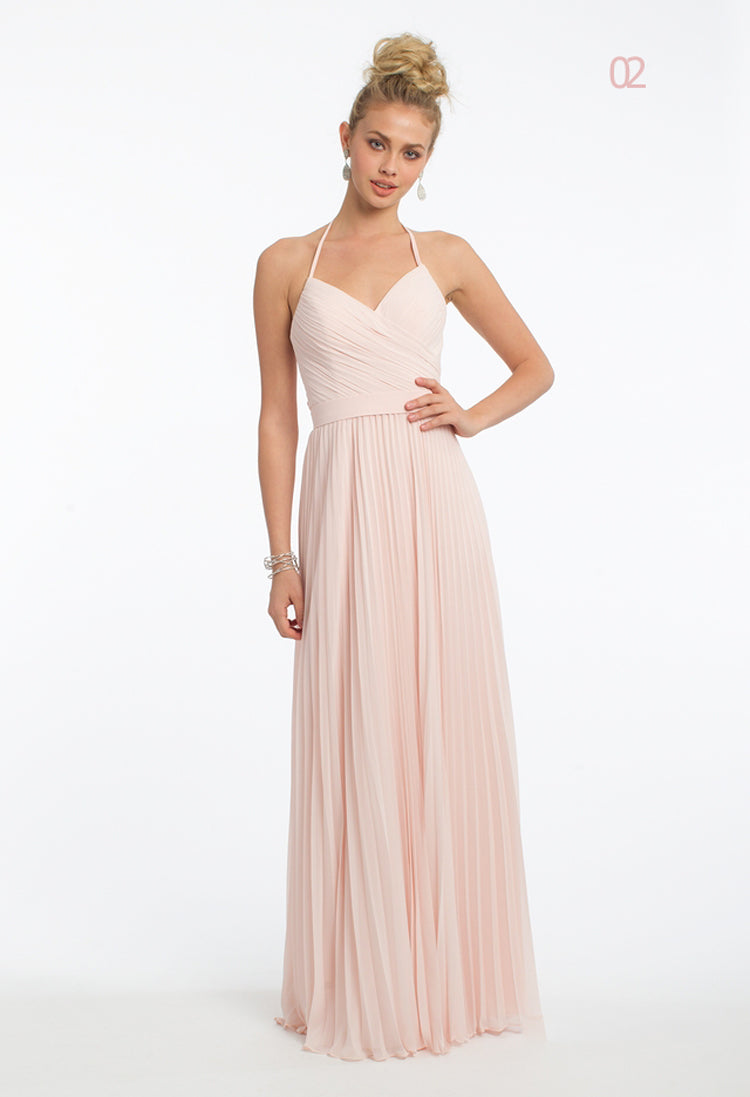 Robe longue de demoiselle d'honneur en mousseline | 12 modèles