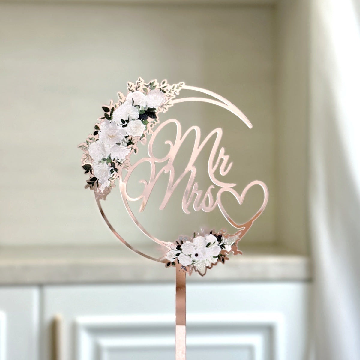 Décoration de gâteau de mariage Monsieur et Madame en acrylique