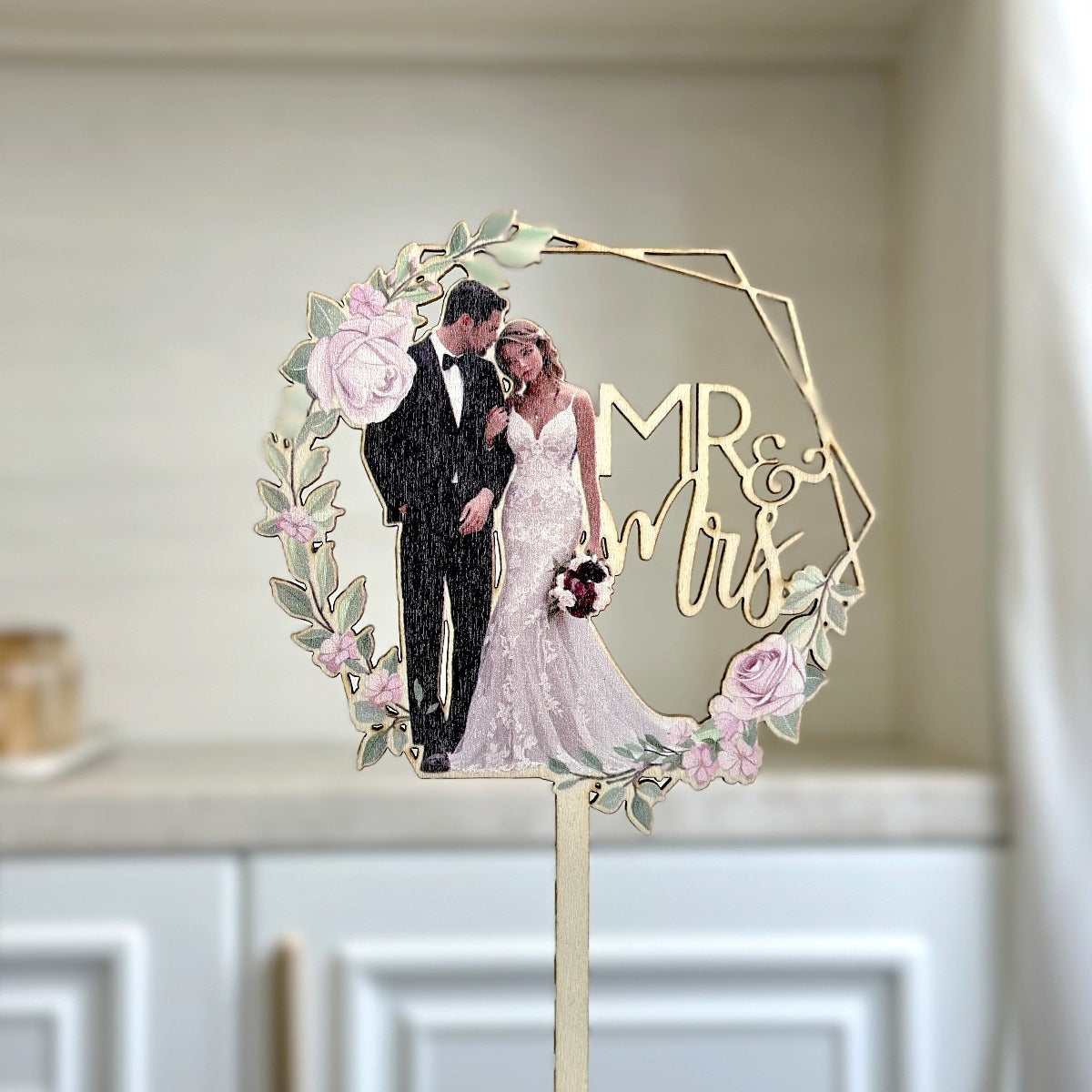 Décoration de gâteau de mariage Monsieur et Madame en acrylique