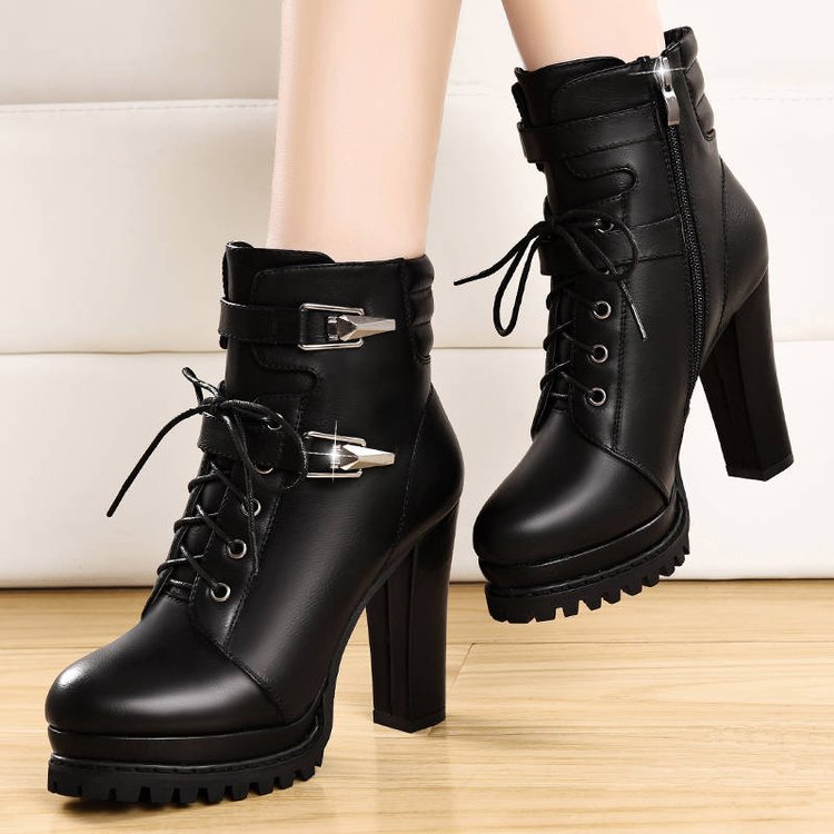Chaussures à talons hauts pour femmes style britannique