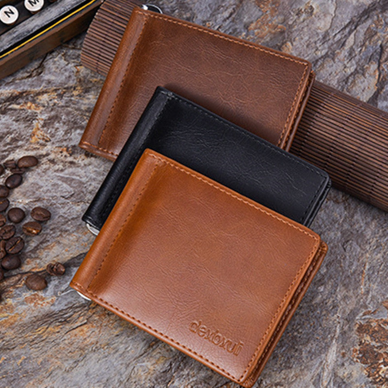 Portefeuille en cuir fin pour homme | Idée cadeau pour les garçons d'honneur