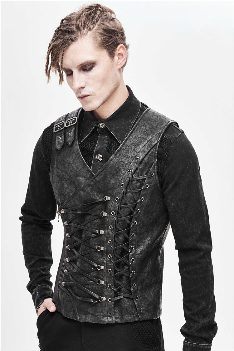 Gilet pour homme floral à nouer dans le dos