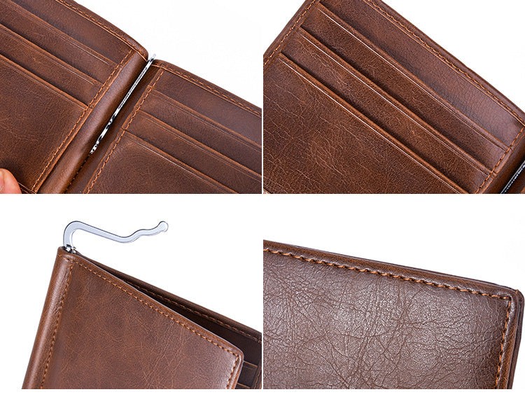 Portefeuille en cuir fin pour homme | Idée cadeau pour les garçons d'honneur