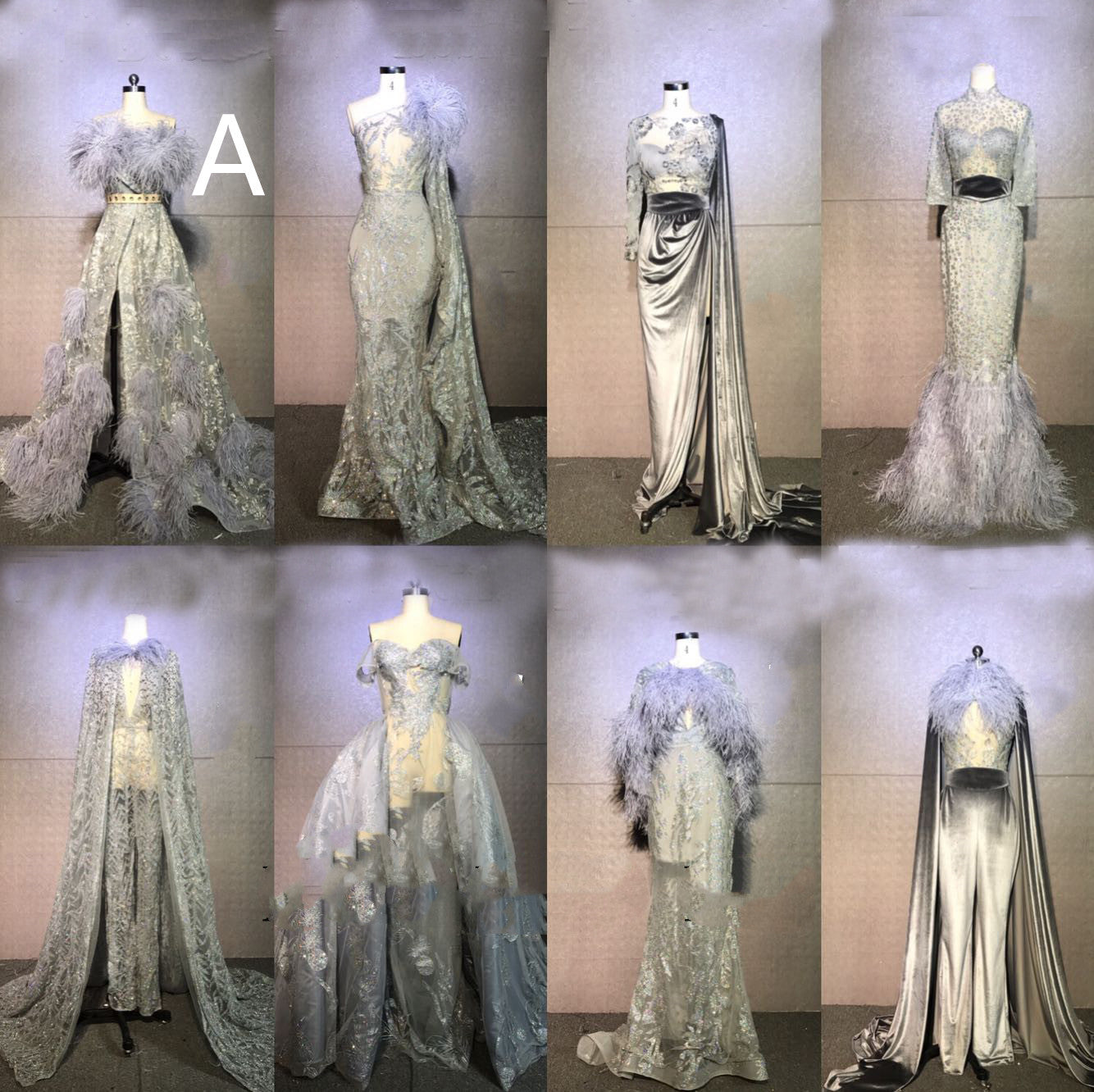 Mini-robe à fines bretelles en plumes | Glamour nuptial et de scène