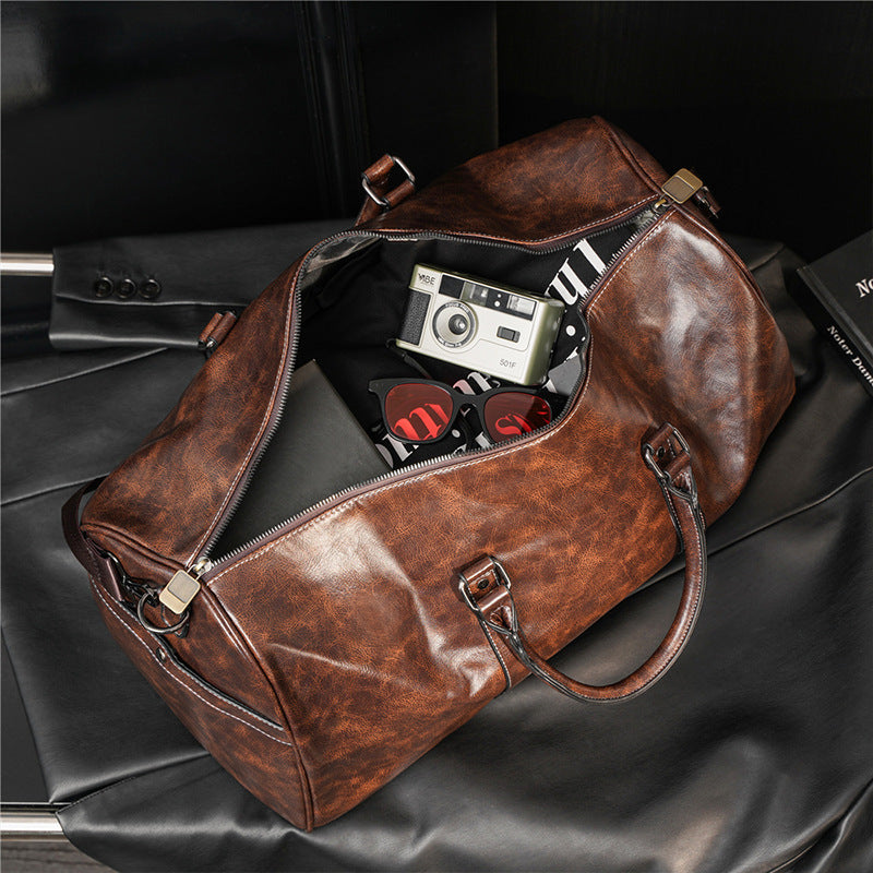 Men's Leather Travel & Gym Bag | Groomsmen Gift Idea